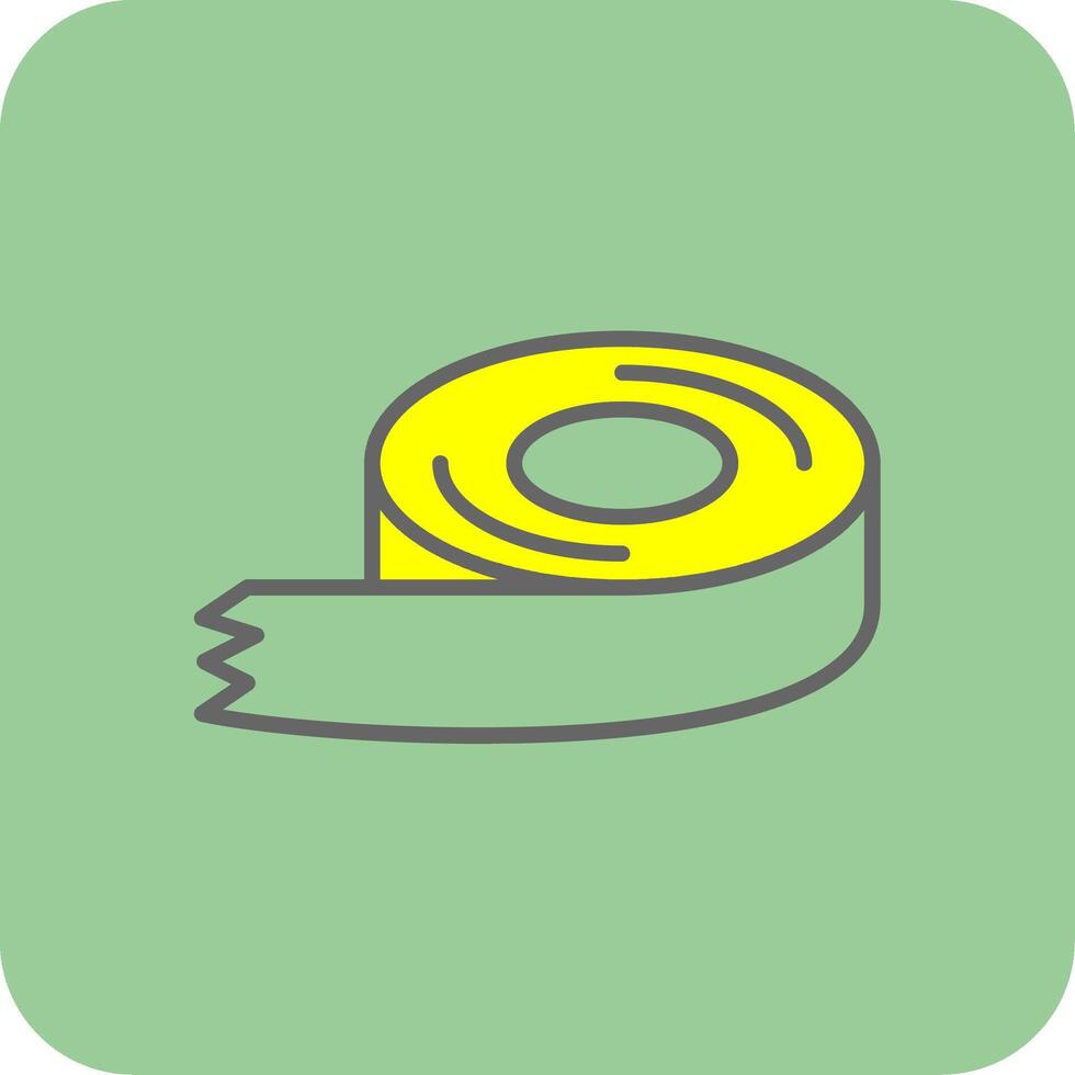 Tape Filled Yellow Icon vector