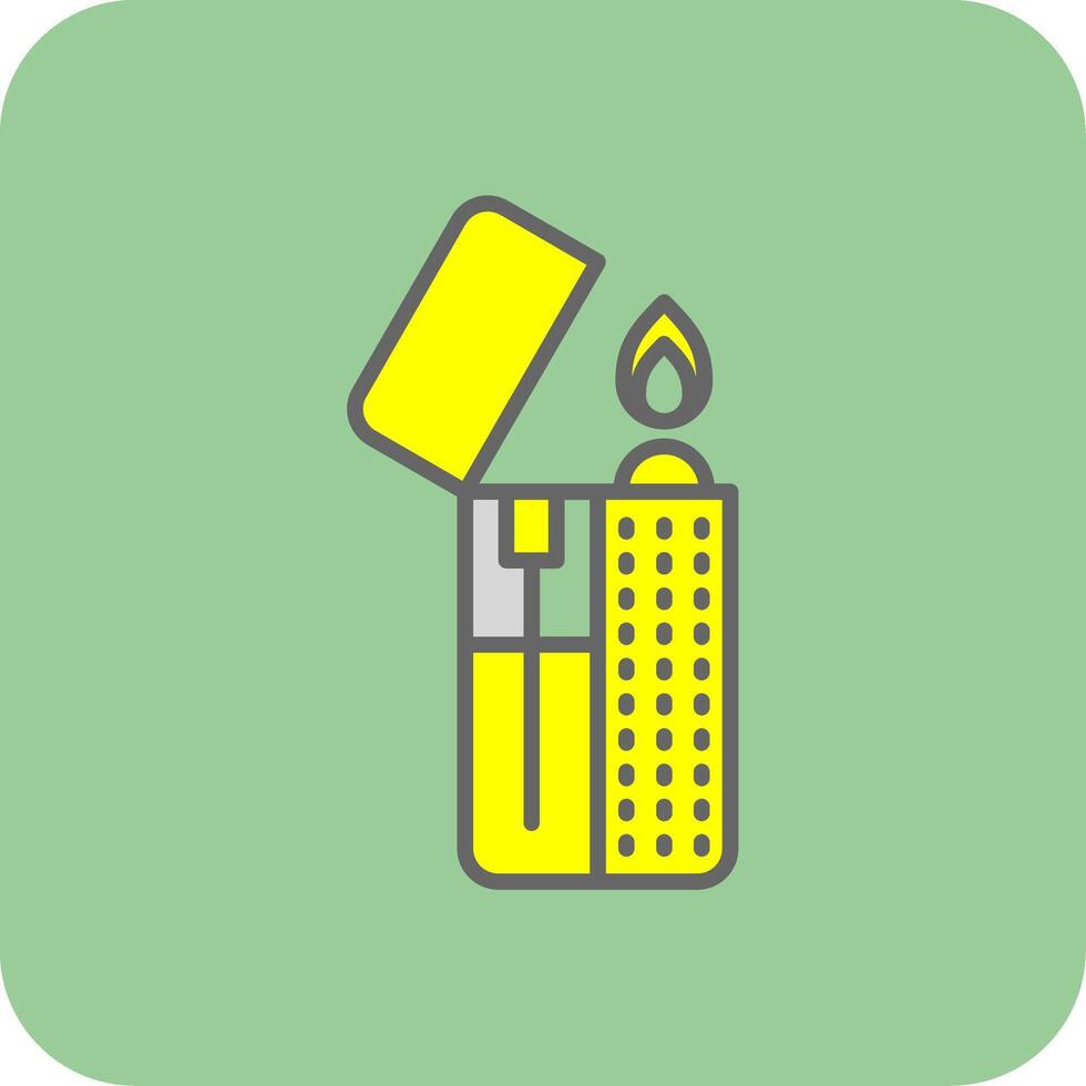 Lighter Filled Yellow Icon vector