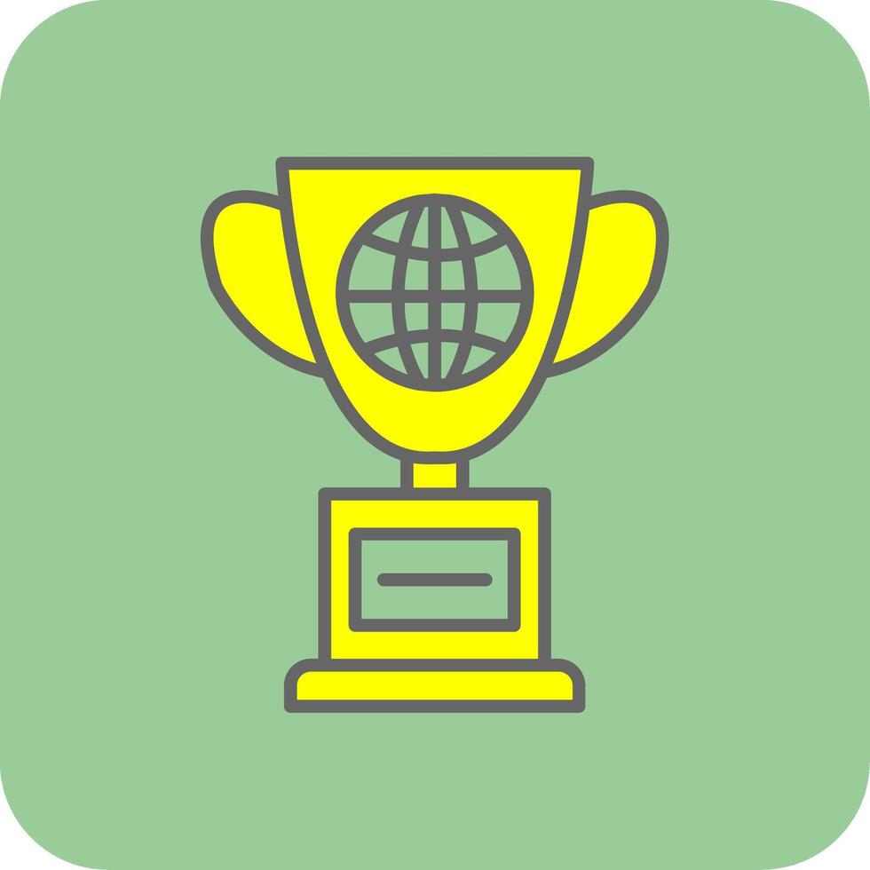 World Filled Yellow Icon vector