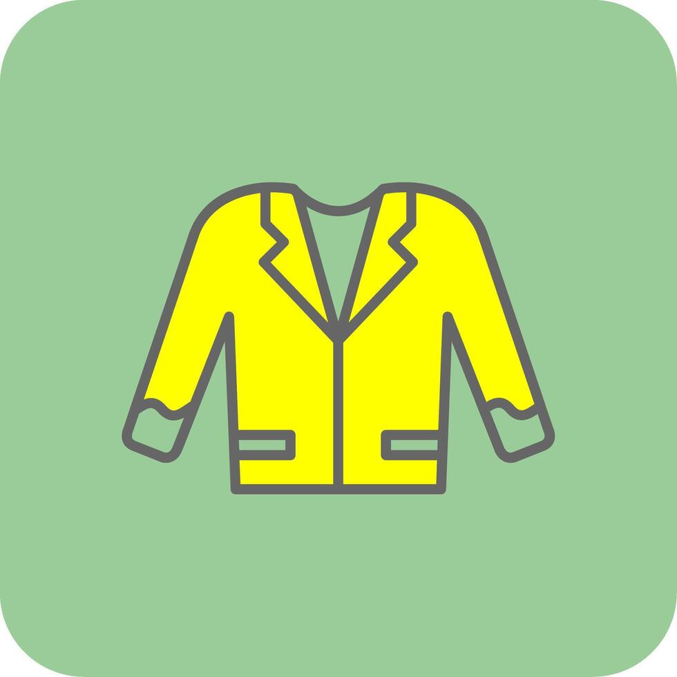 Suit Filled Yellow Icon vector