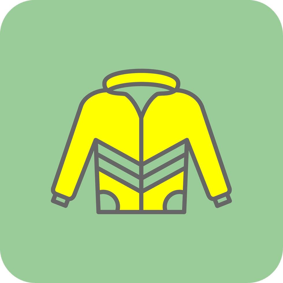 Coat Filled Yellow Icon vector