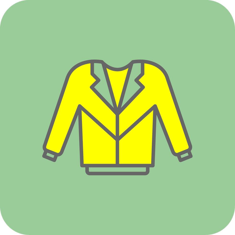 Coat Filled Yellow Icon vector