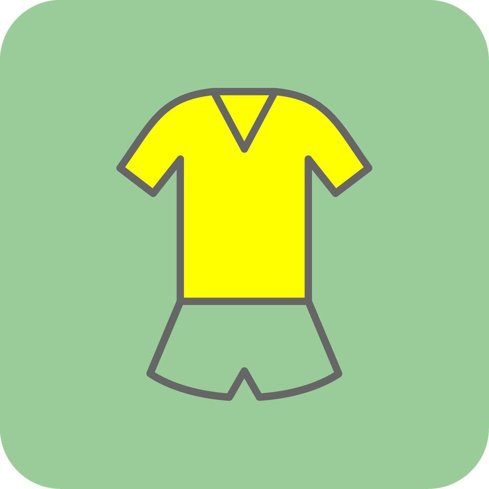 Jumpsuit Filled Yellow Icon vector