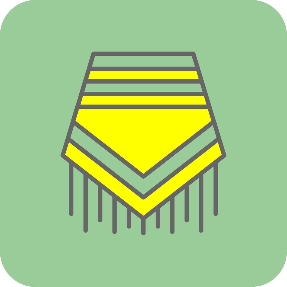 Poncho Filled Yellow Icon vector