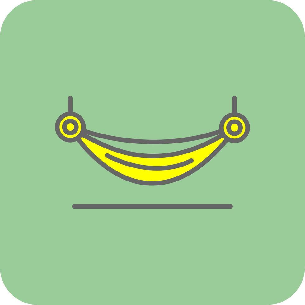 Hammock Filled Yellow Icon vector