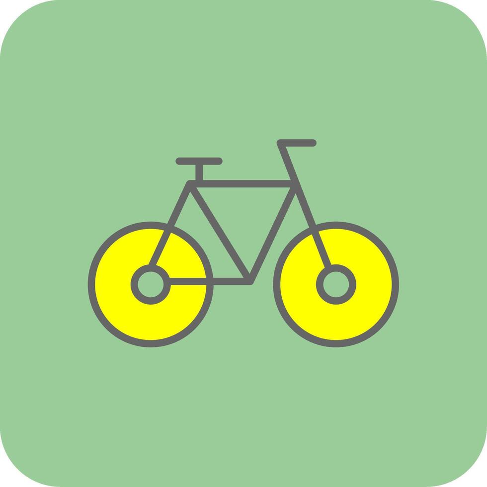 Bicycle Filled Yellow Icon vector