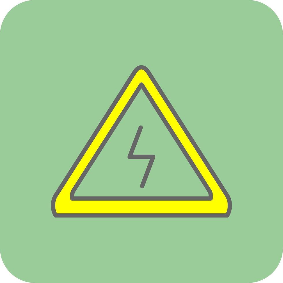 Danger Filled Yellow Icon vector