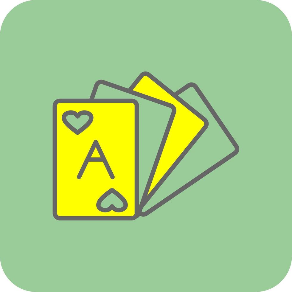 tarjeta cubierta lleno amarillo icono vector