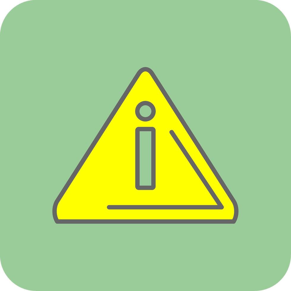 alerta lleno amarillo icono vector