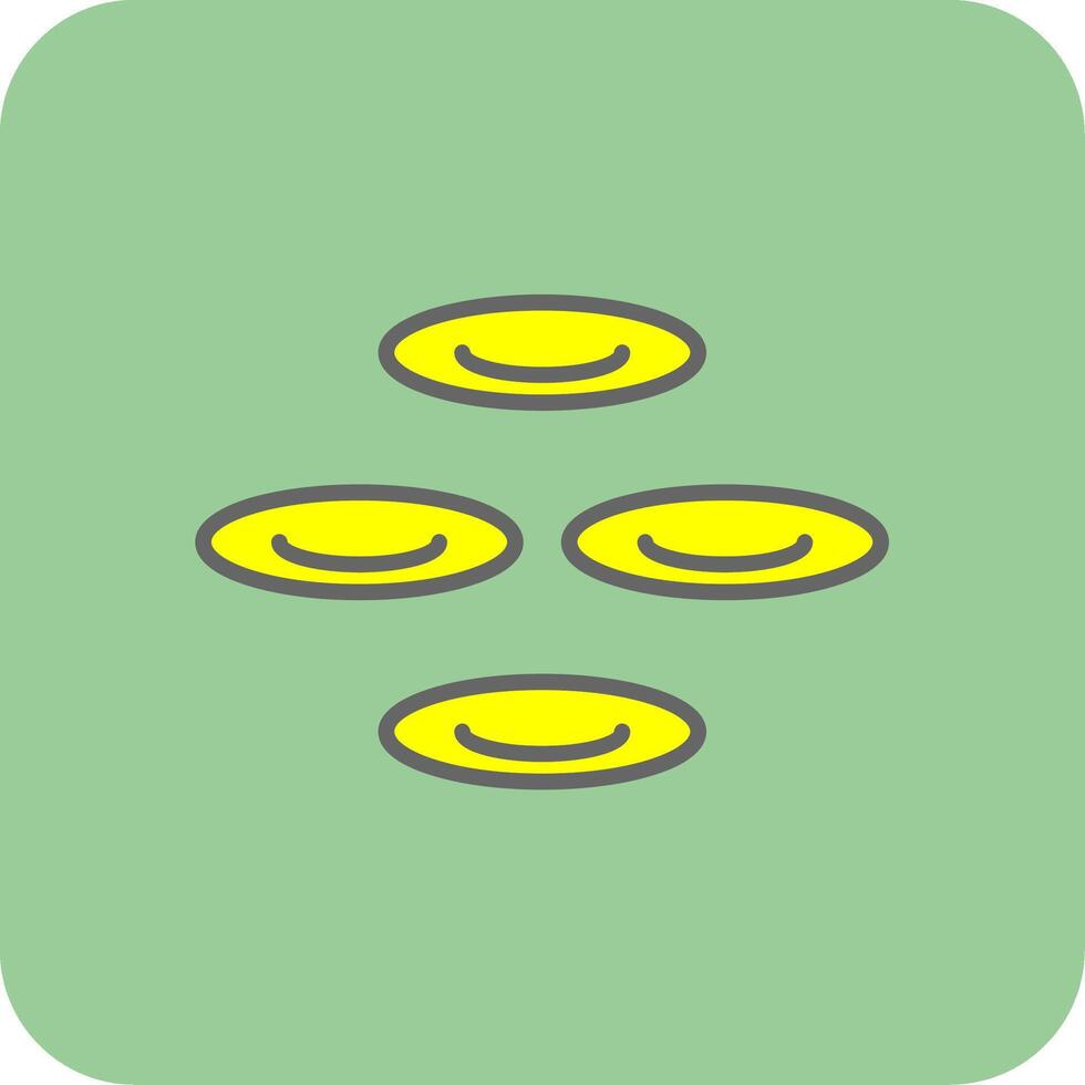 Cell Filled Yellow Icon vector