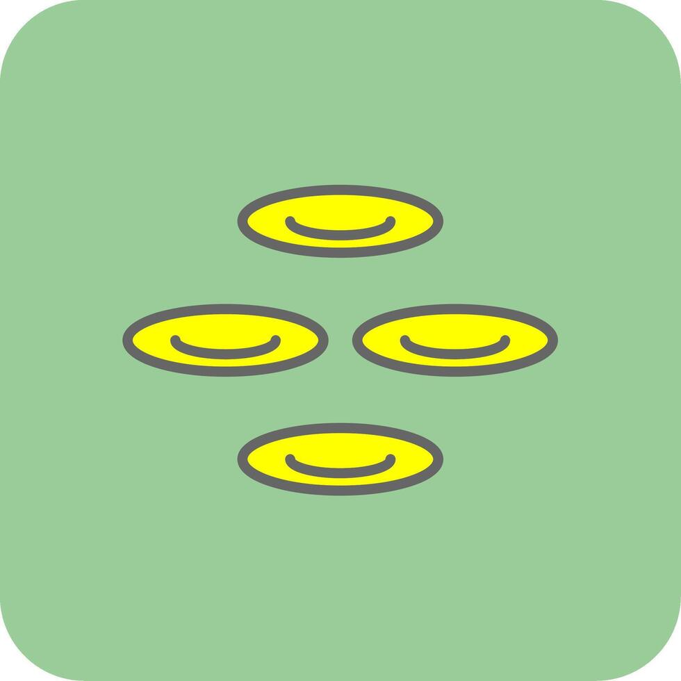 Cell Filled Yellow Icon vector