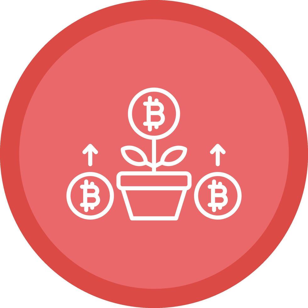 Growth Growth Line Multi Circle Icon vector