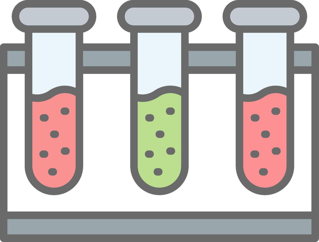 Test Tubes Line Filled Light Icon vector