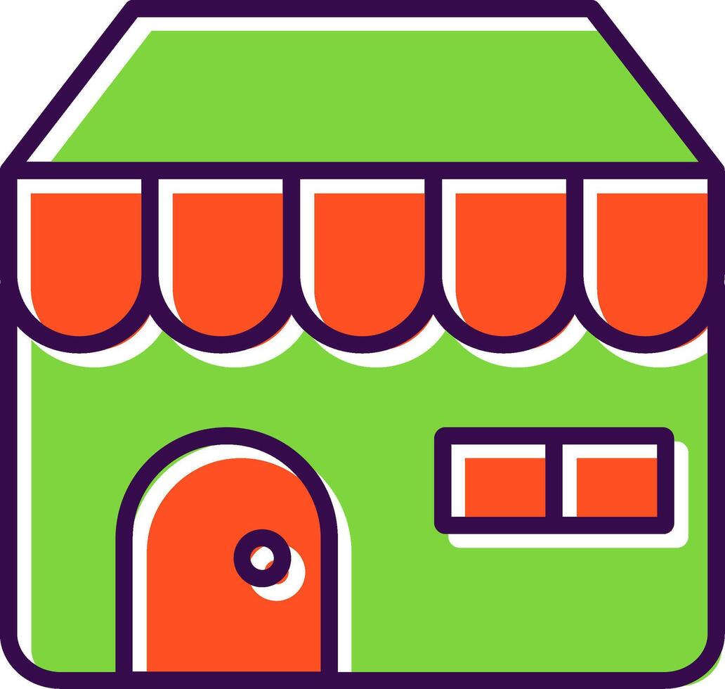 Market Place filled Design Icon vector