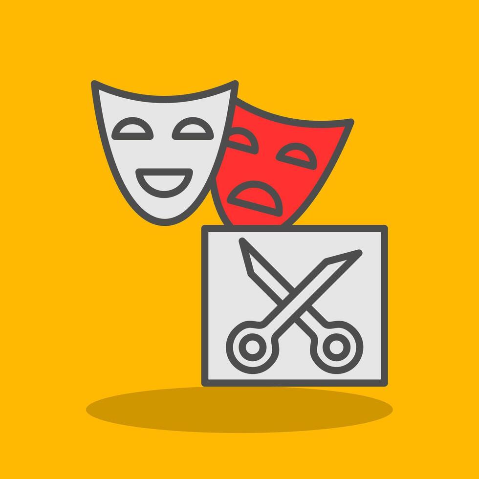 Drama Filled Shadow Icon vector