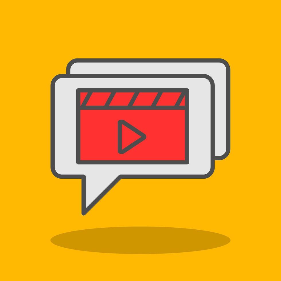 Conversation Filled Shadow Icon vector