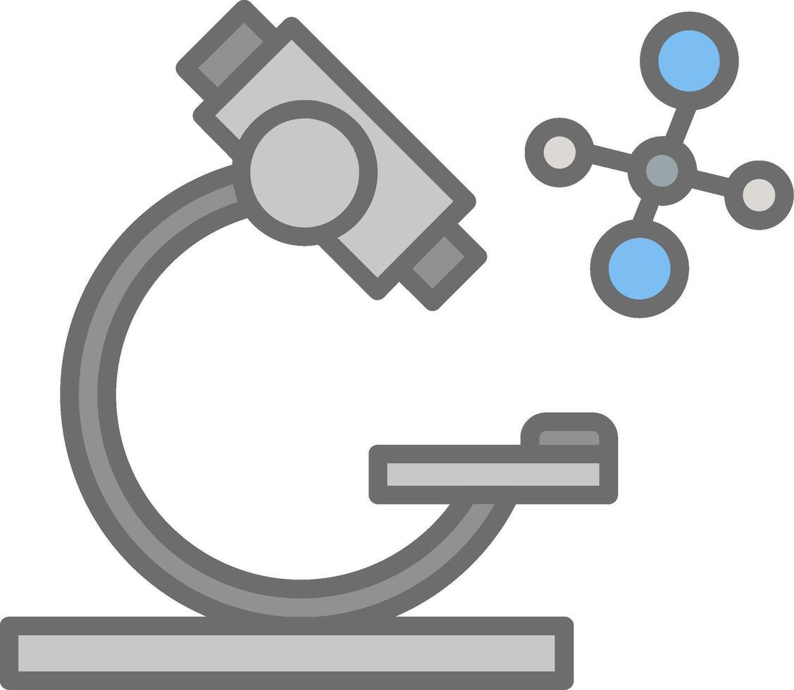 Microscope Line Filled Light Icon vector