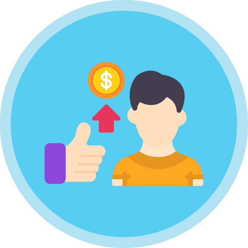 Brainstorming Flat Multi Circle Icon vector