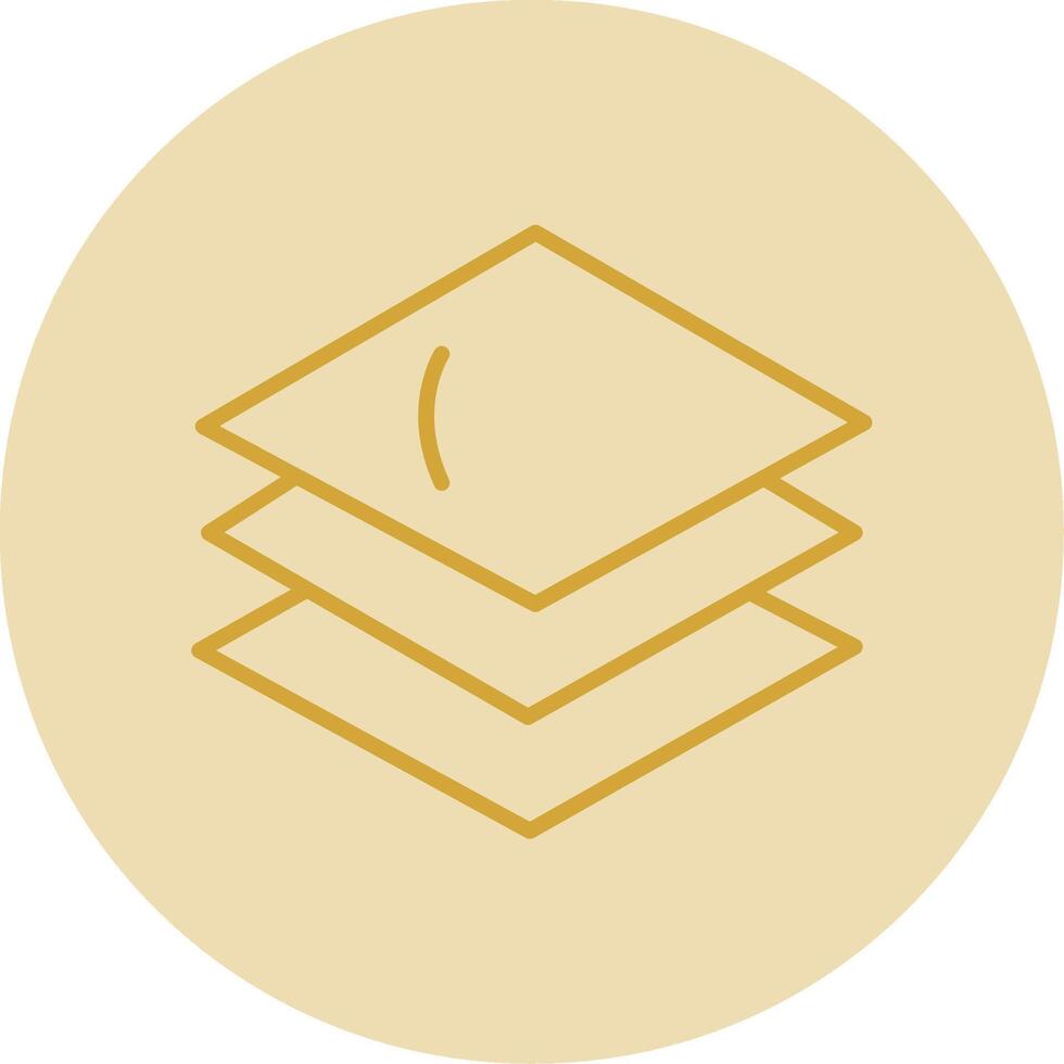 Layer Line Yellow Circle Icon vector