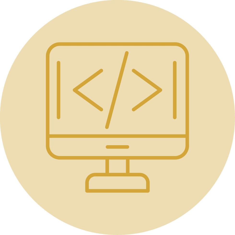 Programming Line Yellow Circle Icon 44214893 Vector Art at Vecteezy