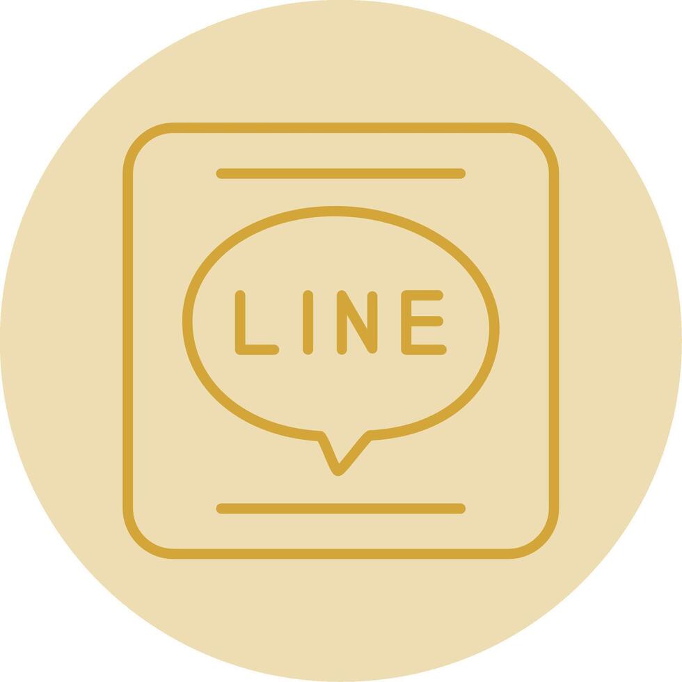 APP Line Yellow Circle Icon vector