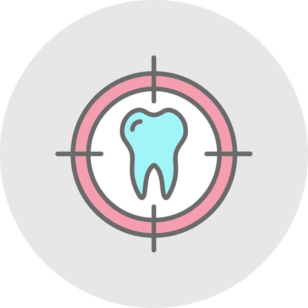 Target Line Filled Light Icon vector