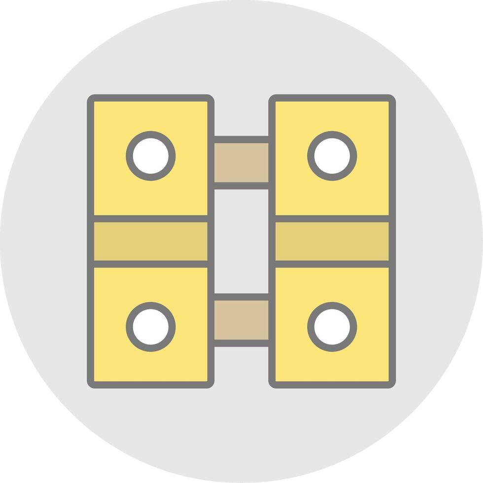 Hinge Line Filled Light Icon vector