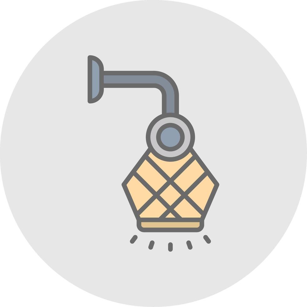 Lamp Line Filled Light Icon vector
