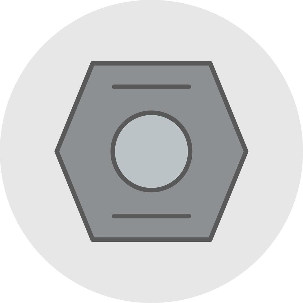 Nut Line Filled Light Icon vector