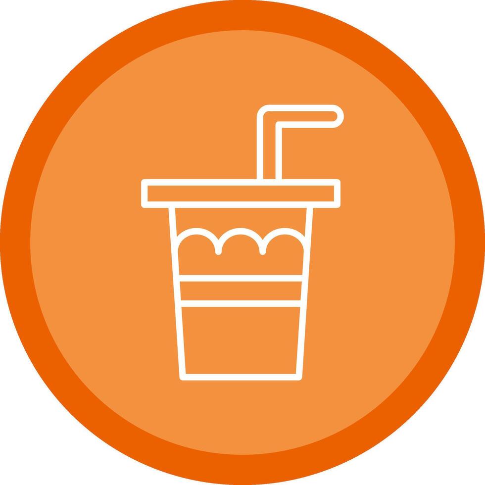 Soda Drink Line Multi Circle Icon vector