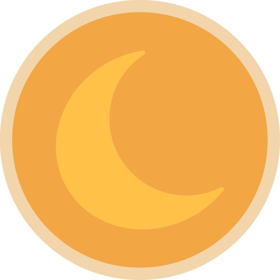 Luna plano multi circulo icono vector