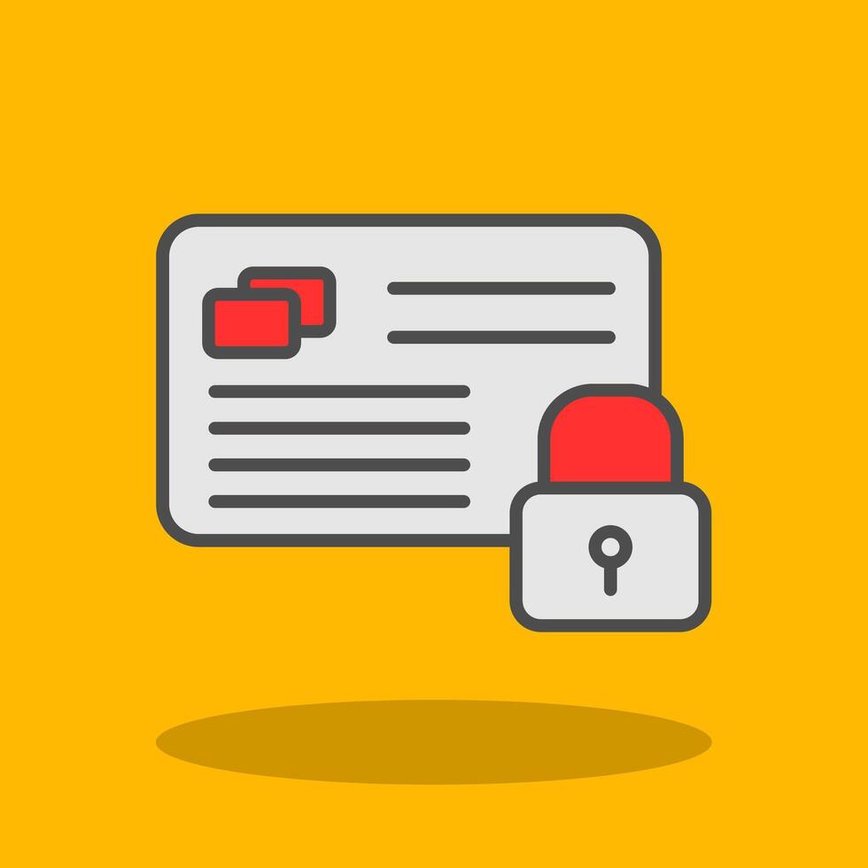 Secure Payment Filled Shadow Icon vector