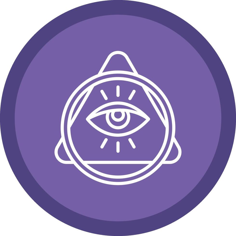 Eye Of Providence Line Multi Circle Icon vector