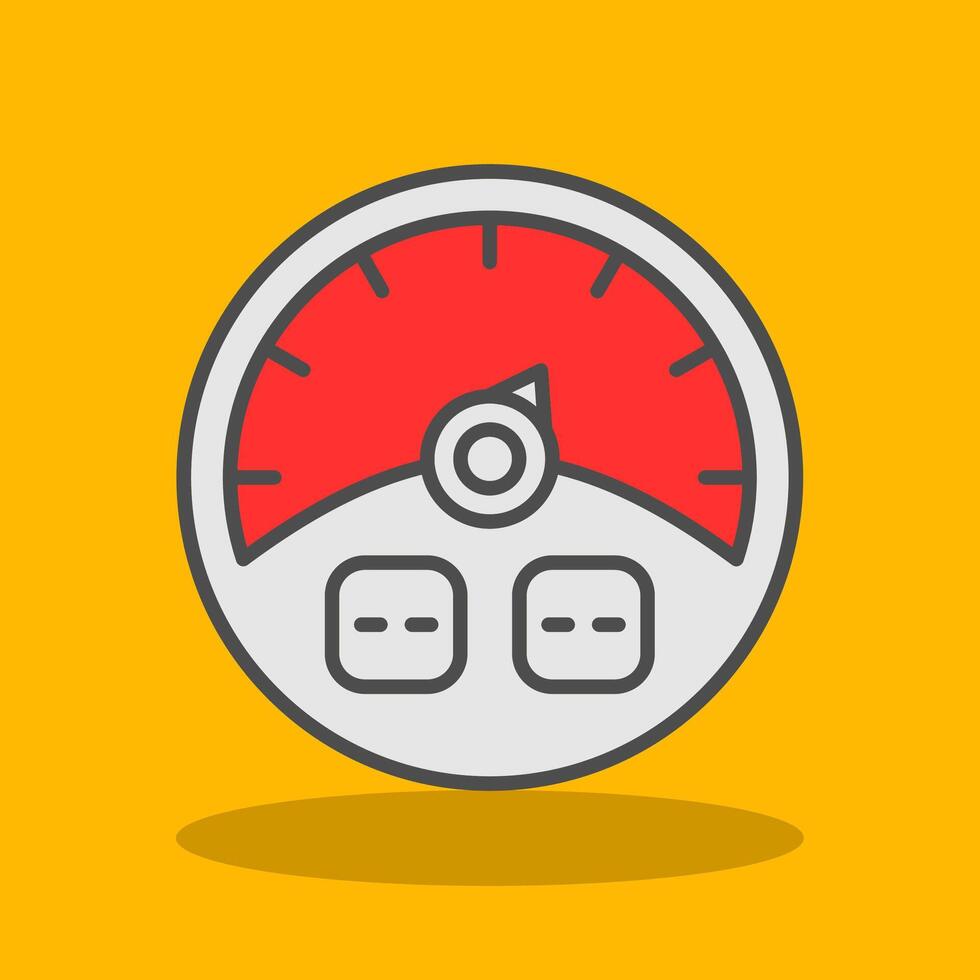 Gauge Filled Shadow Icon vector