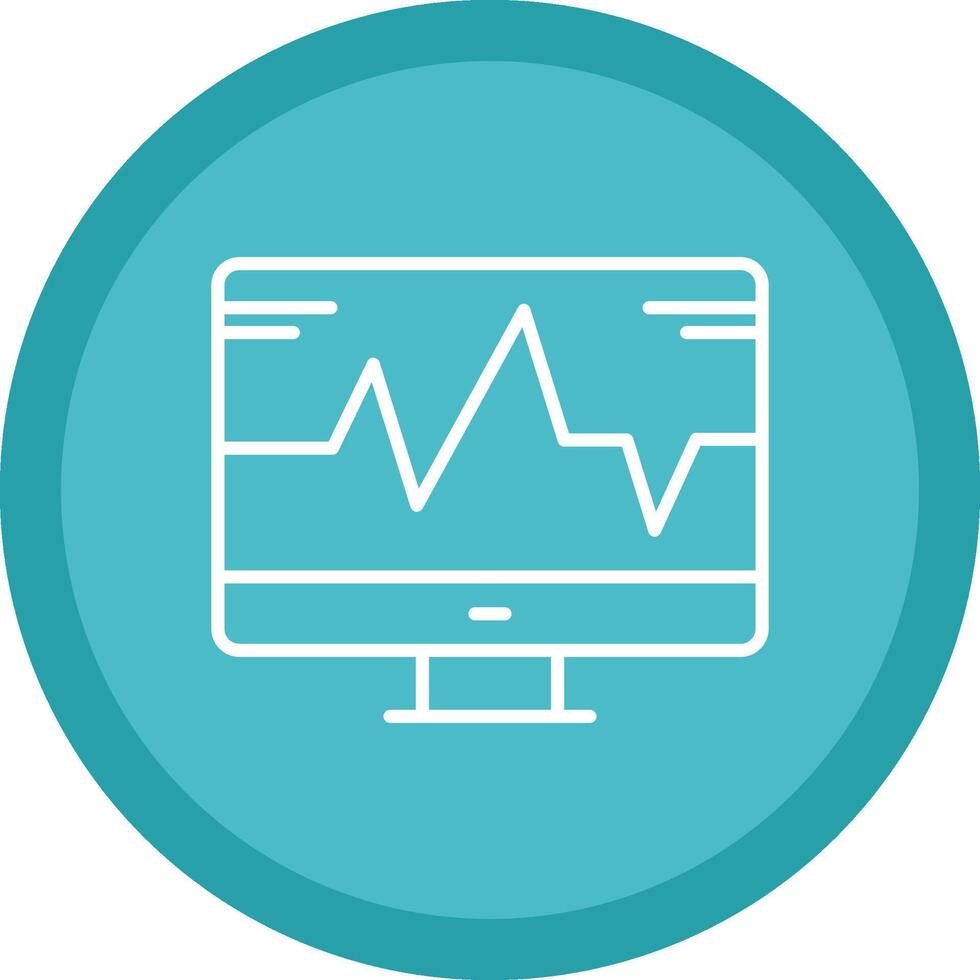 System Monitoring Line Multi Circle Icon vector