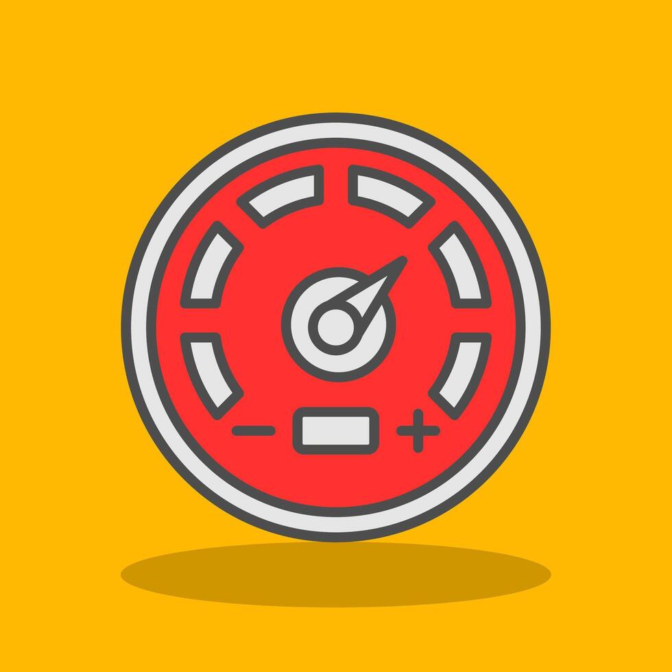 Gauge Filled Shadow Icon vector