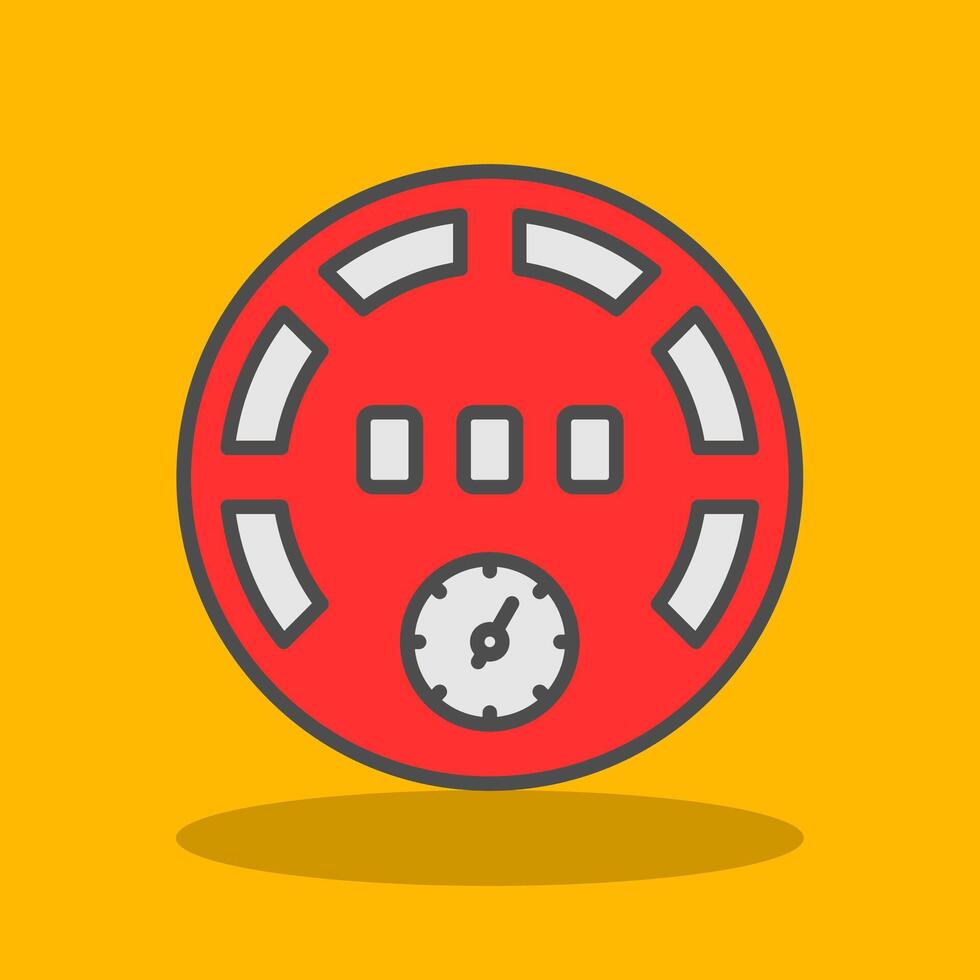 Gauge Filled Shadow Icon vector