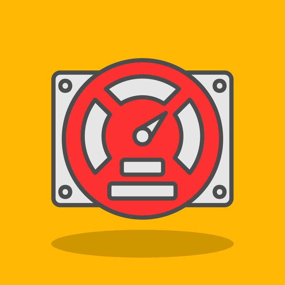 Gauge Filled Shadow Icon vector