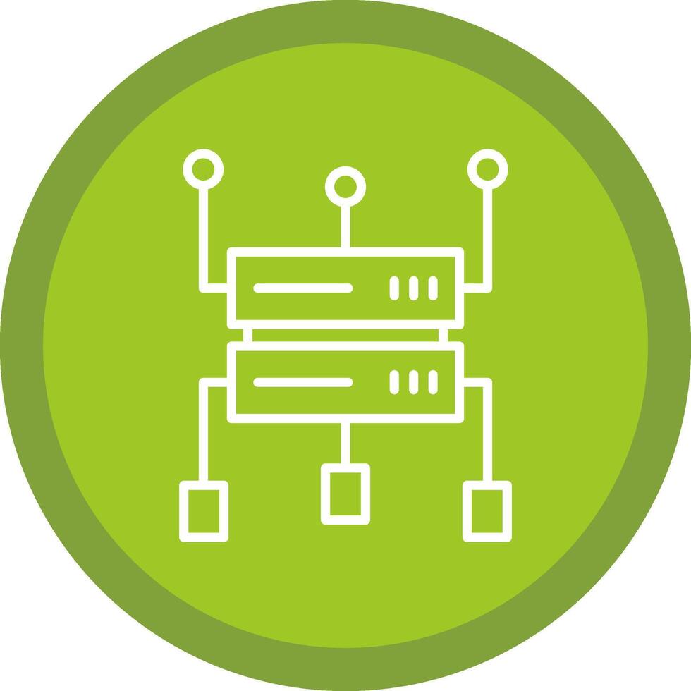 Data Structure Line Multi Circle Icon vector