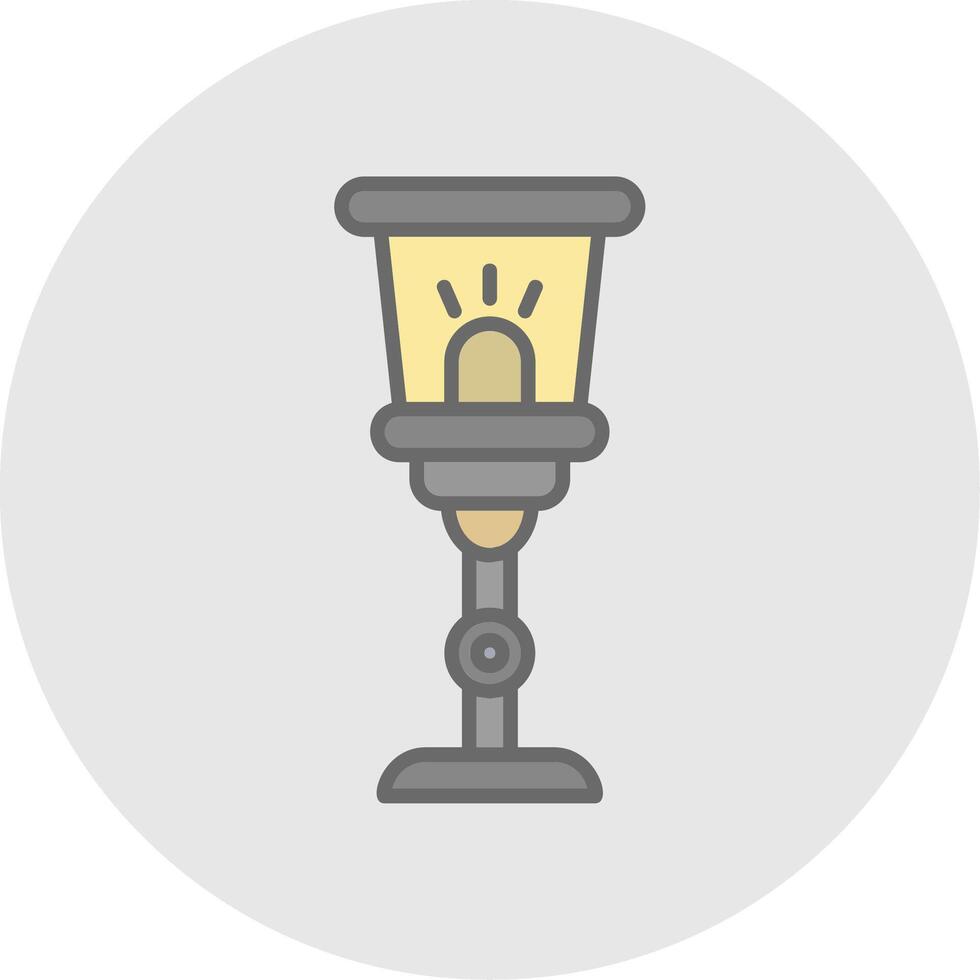 Lamp Line Filled Light Icon vector