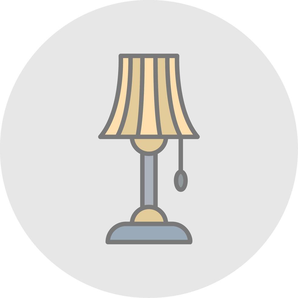 Lamp Line Filled Light Icon vector