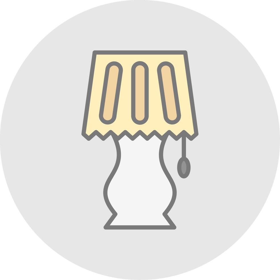 Lamp Line Filled Light Icon vector