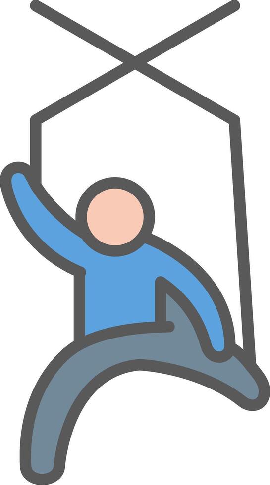 puppet Line Filled Light Icon vector