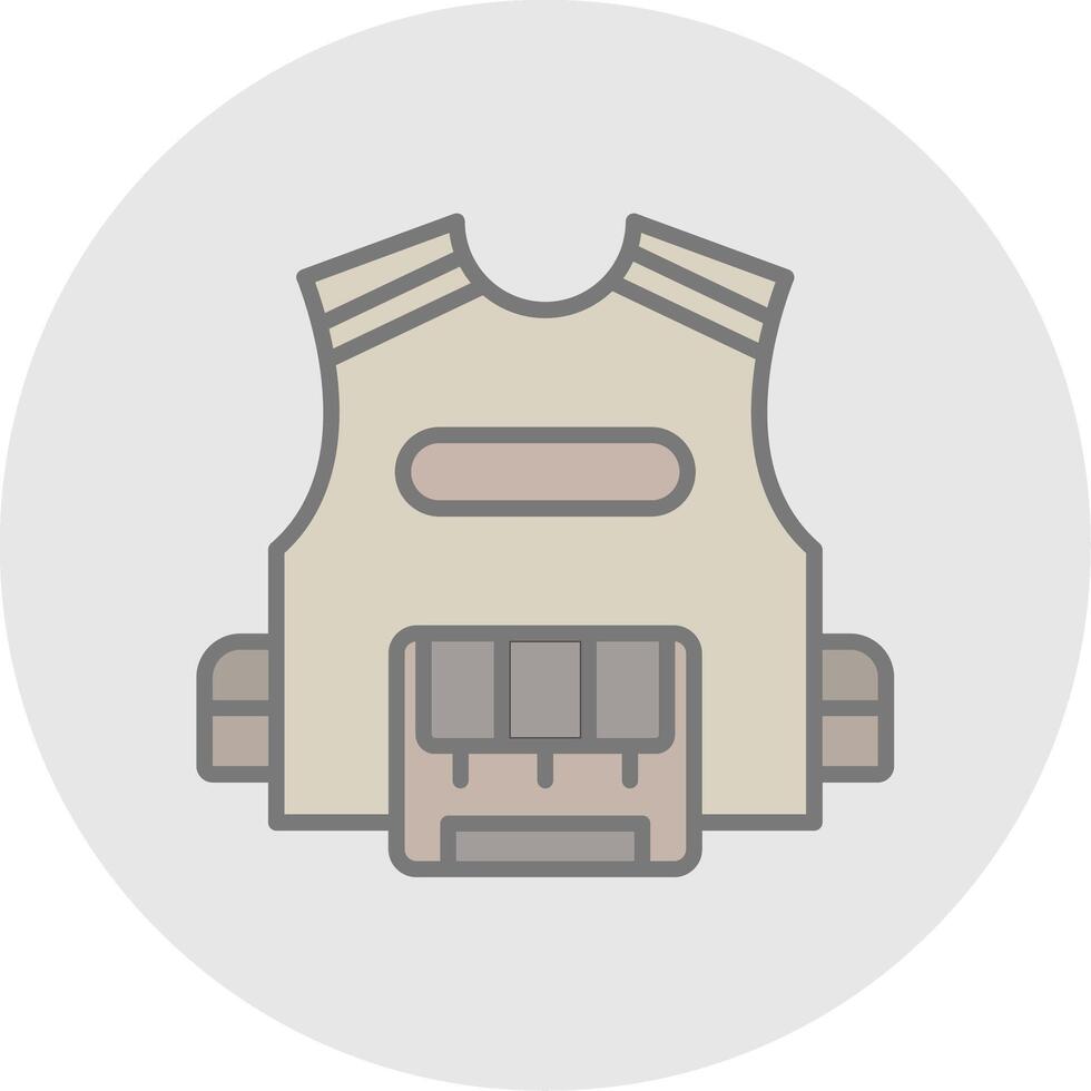 Vest Line Filled Light Icon vector