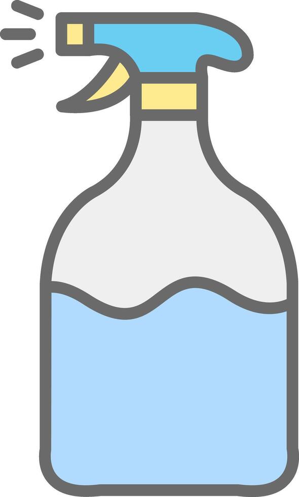 Spray Line Filled Light Icon vector