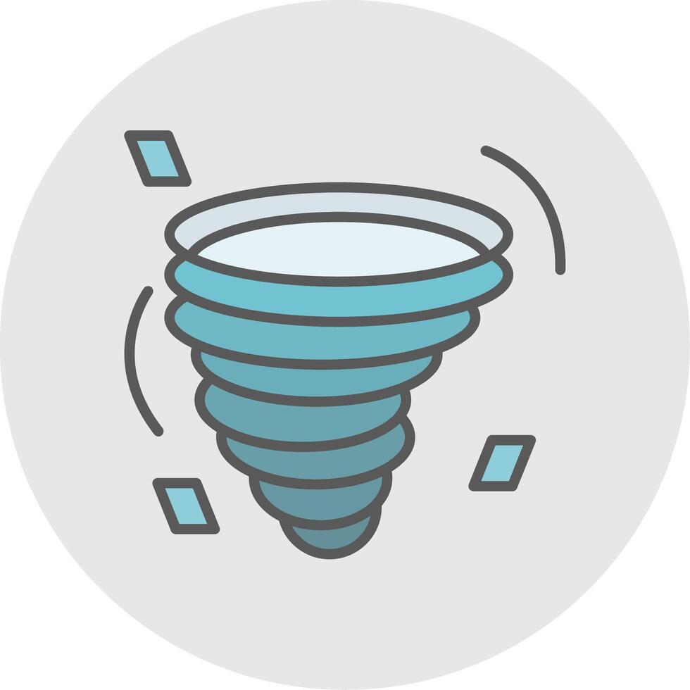 Tornado Line Filled Light Icon vector