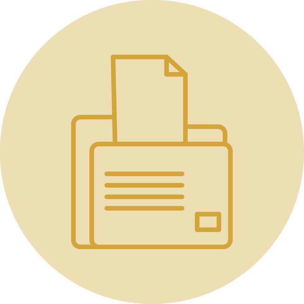 File Explorer Line Yellow Circle Icon vector