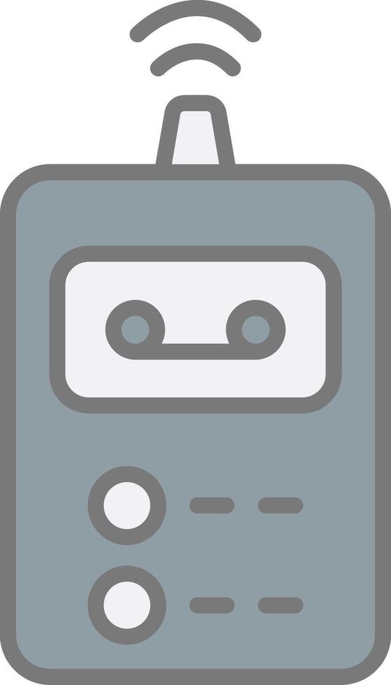 Recorder Line Filled Light Icon vector
