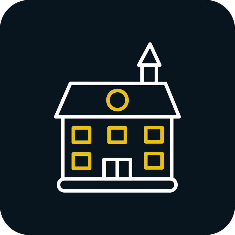 Private Guest House Line Red Circle Icon vector