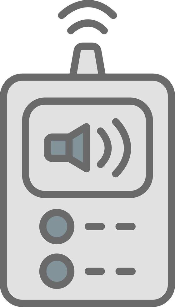 Recorder Line Filled Light Icon vector